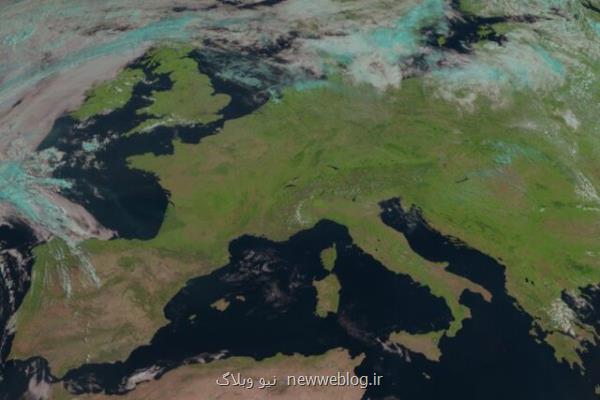 موج بی سابقه گرما در اروپا از لنز ماهواره های هواشناسی