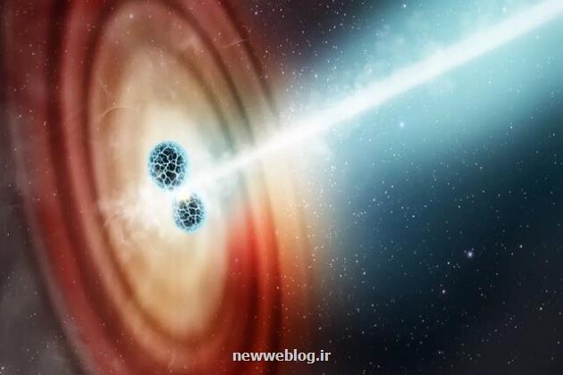 محاسبه سرعت خیره کننده فواره ای حاصل از برخورد ستارگان نوترونی