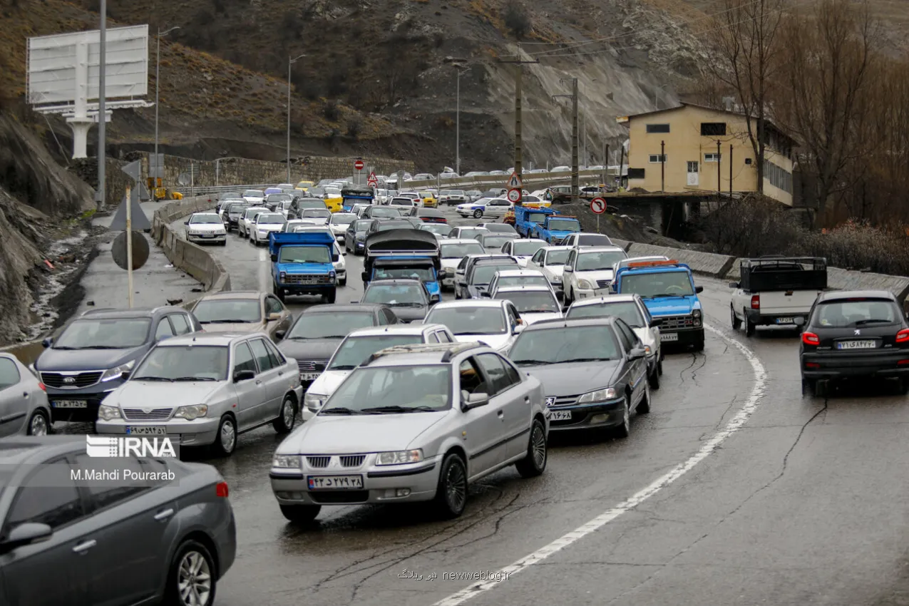 ترافیک سنگین در چالوس و محورهای منتهی به تهران